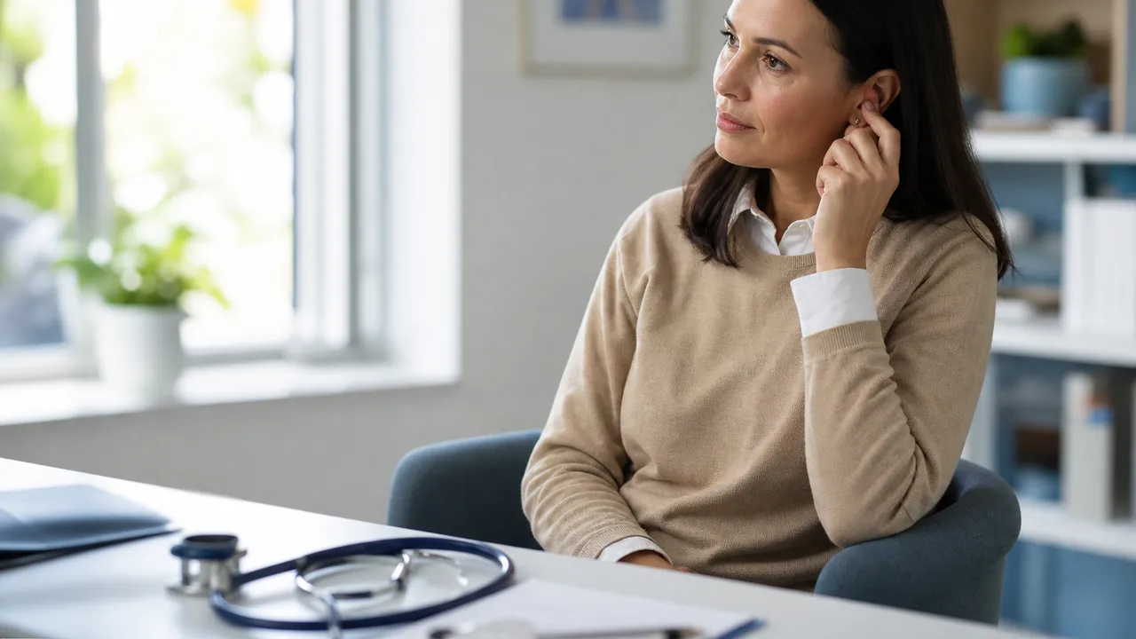 Gros plan sur une oreille humaine dans une lumière douce, évoquant l'audition et le calme