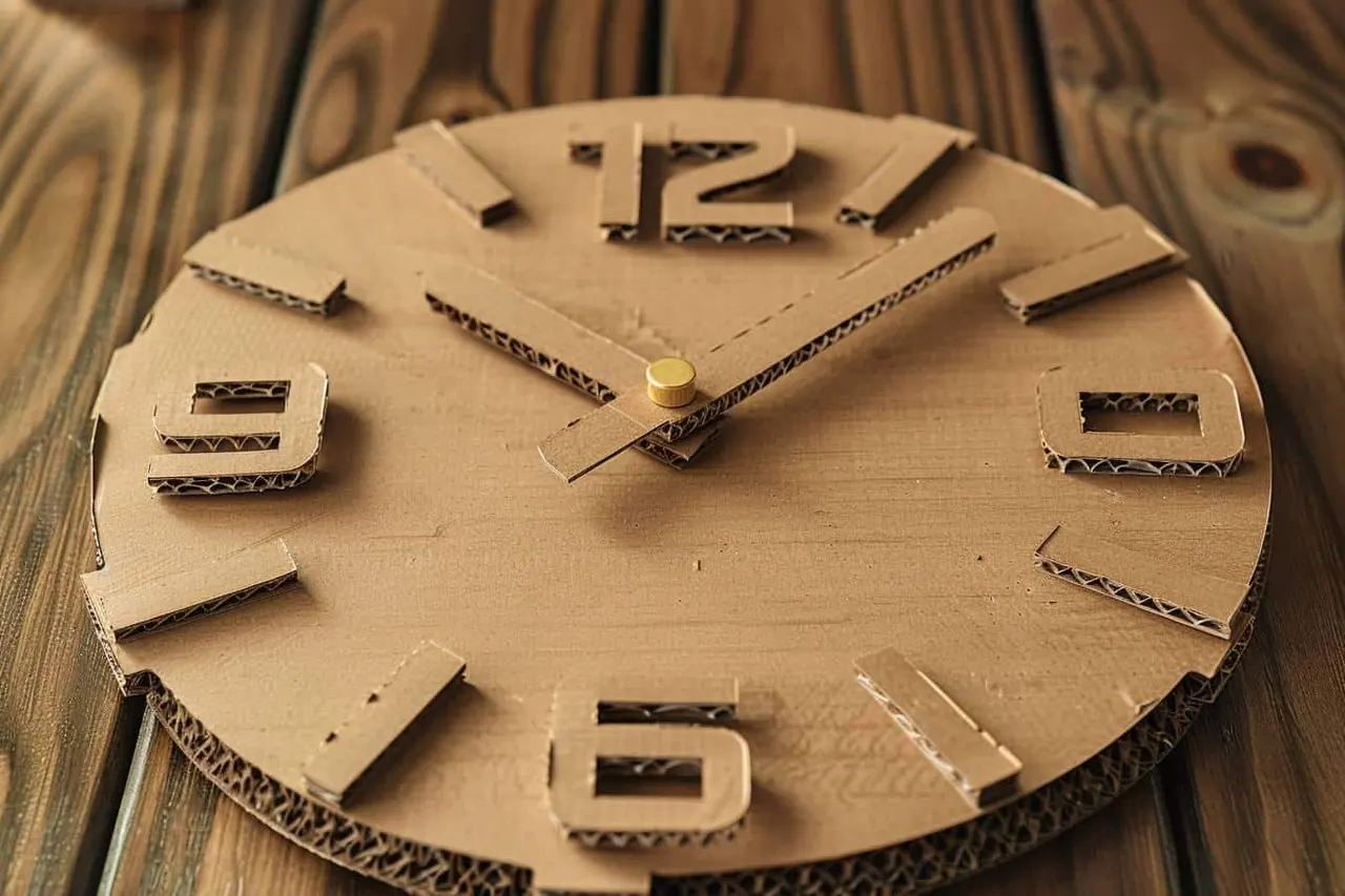 Comment fabriquer une horloge en carton ?