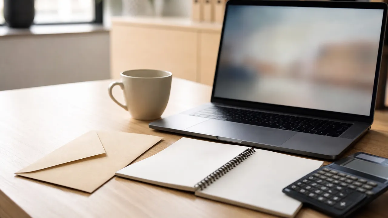Bureau avec une lettre de démission signée, un stylo et une tasse de café, ambiance de fin de contrat de travail