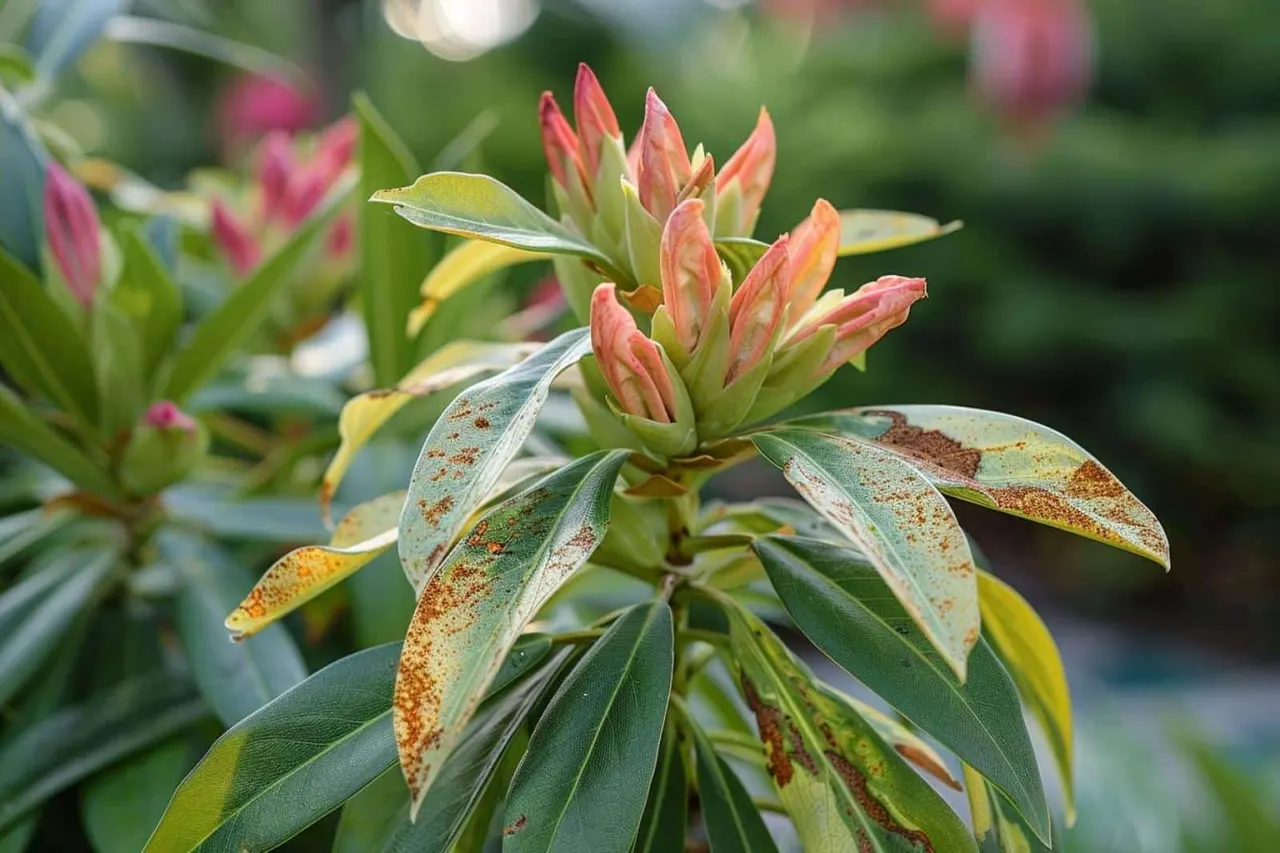 Quels sont les symptômes de la maladie du rhododendron ?